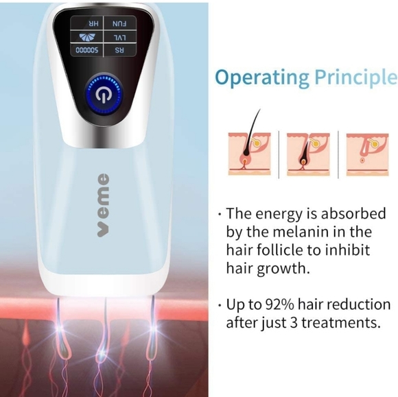 VEME IPL Hair Removal for Women & Men at Home Use Permanent Reduction in Hair Re - Picture 6 of 9